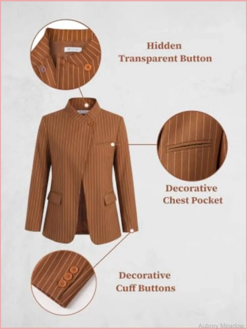 Plaid Blazer Business Suit Jacket Open Front Long Sleeve